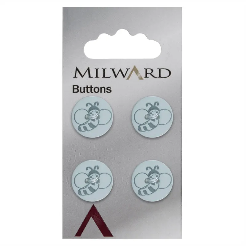 Milward Knoop Blauw Met Bij 15mm (4 stuks)