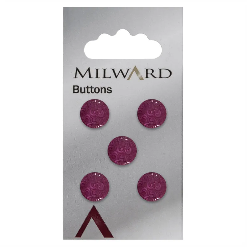 Milward Knoop Paars Glans Met Swirl 11mm (5 stuks)