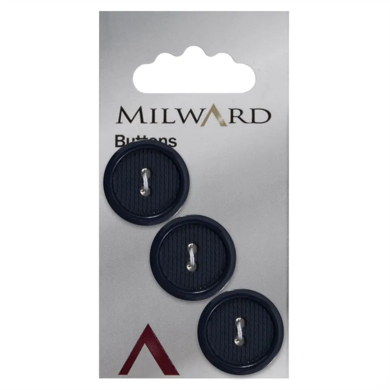 Milward Knoop Blauw/Zwart Textuur 20mm (3 stuks)
