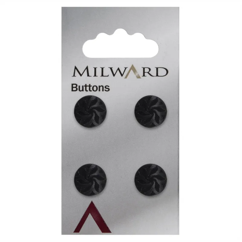 Milward Knoop met Werkje Zwart 12mm (4 stuks)