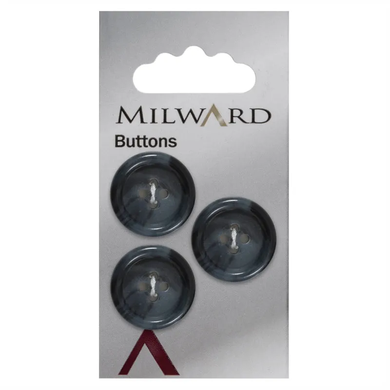 Milward Knoop Gemarmerd Blauw/Zwart 20mm (3 stuks)