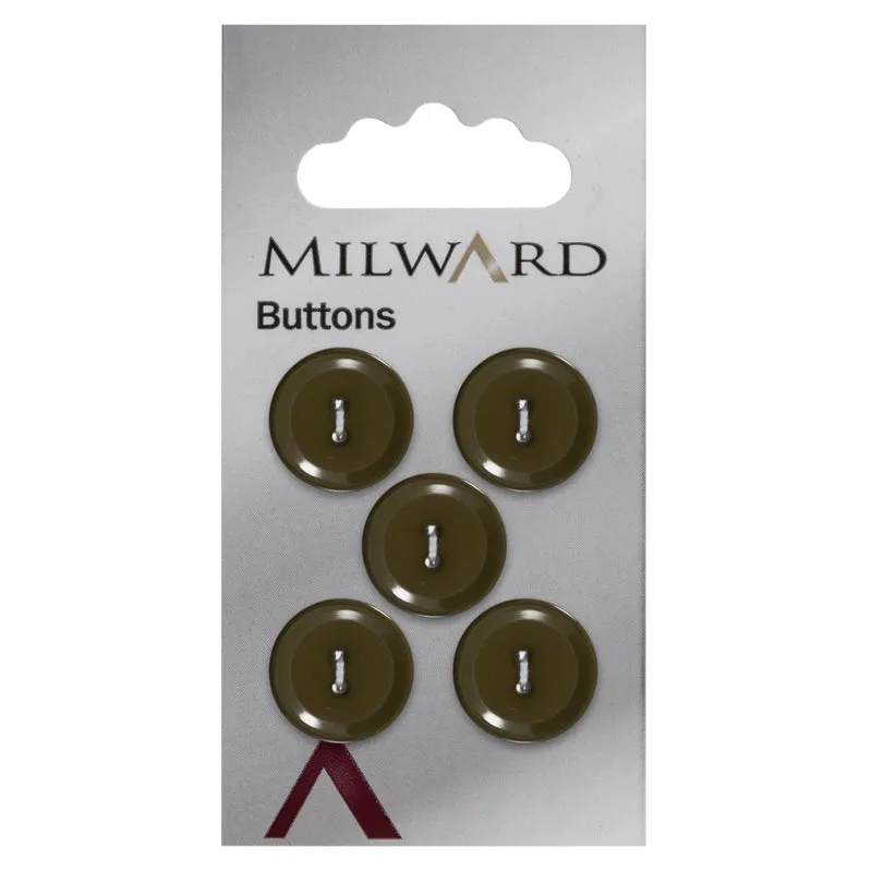 Milward Knoop Glanzend Donkergroen 15mm (5 stuks)