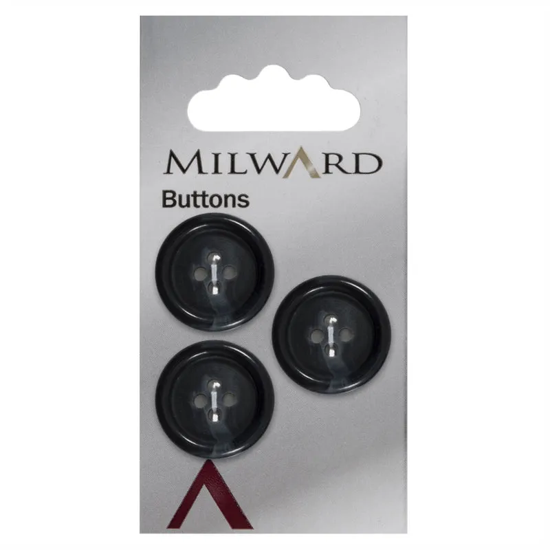 Milward Knoop Zwart/Blauw 20mm (3 stuks)