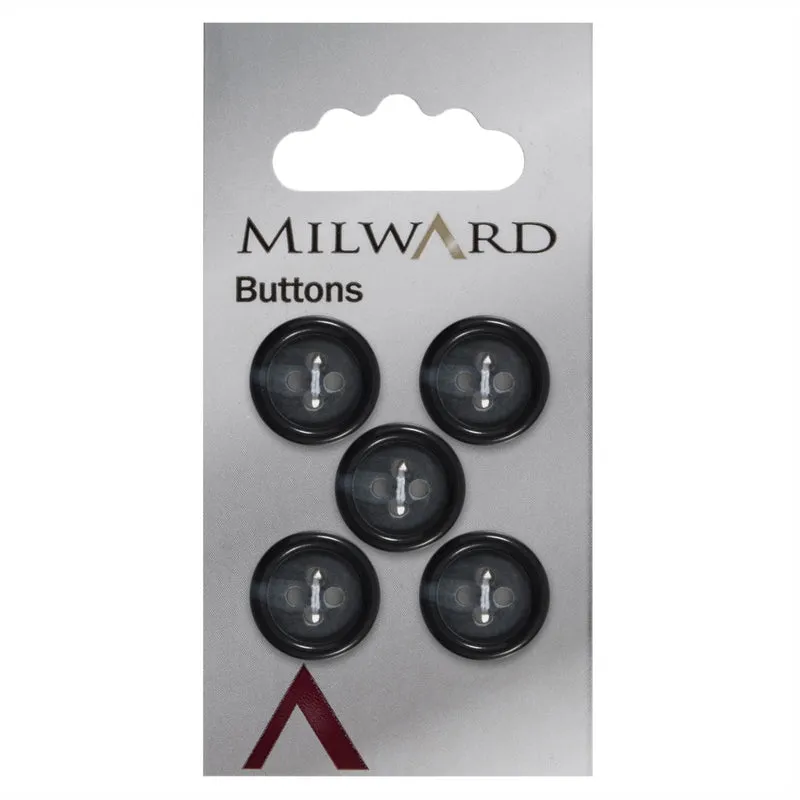 Milward Knoop Zwart/Blauw 15mm (5 stuks)