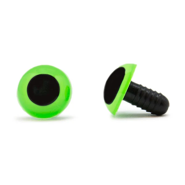 Veiligheidsogen Groen 15 mm per paar