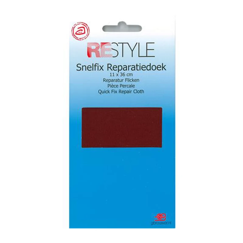 Restyle Snelfix Reparatiedoek 11 cm x 36 cm Opstrijkbaar 750 Bordeaux