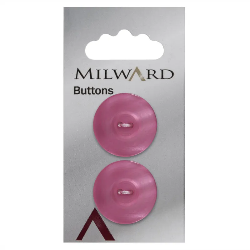Milward Roze Glanzende Knoop 22mm (2 stuks)