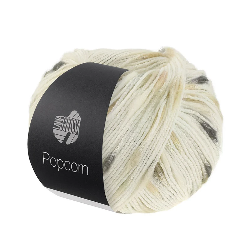 Lana Grossa Popcorn 009 Wit/Beige/Camel/Grijs/Antraciet