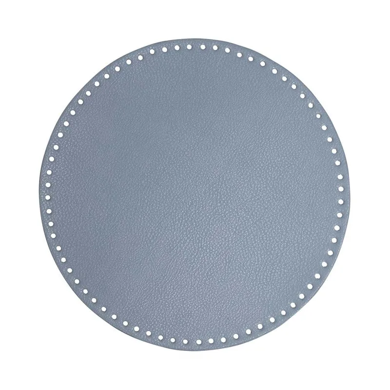 Go Handmade PU Leren Bodem Ø 30 cm Blauw