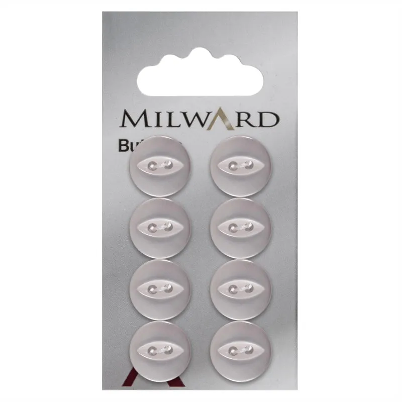 Milward Parelmoer Knoop Lichtroze 13mm (8 stuks)