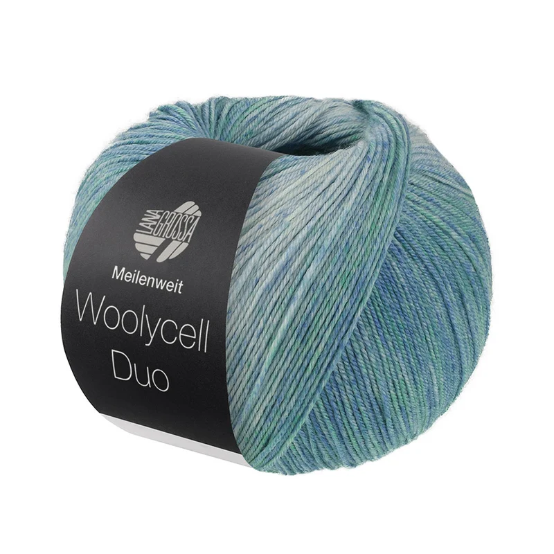 Lana Grossa Woolycell Duo 6006 Turkooisblauw/-groen/Lichtturkoois