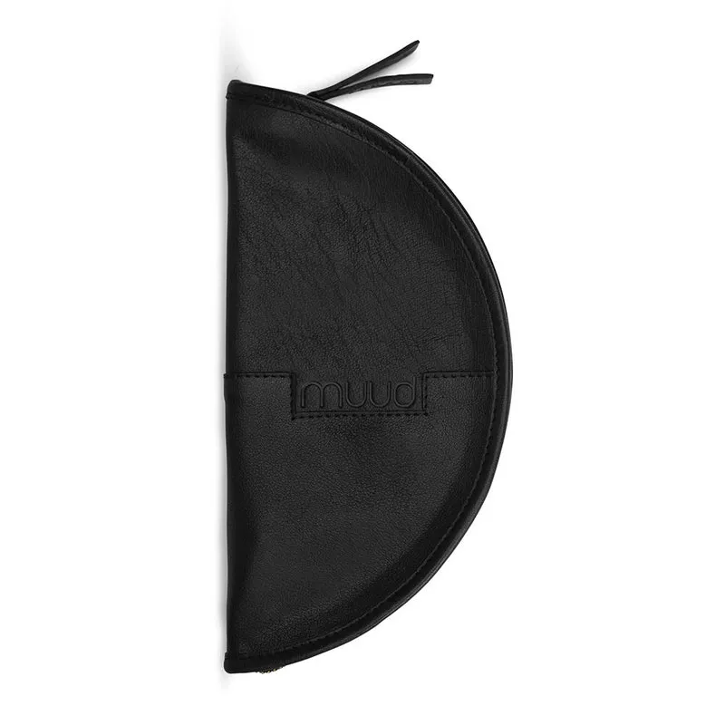 MUUD Dian - Black Handgemaakt leren portemonnee etui 24 x 12 cm