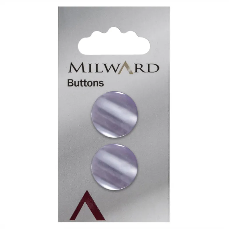 Milward Glanzende Knoop Lila 19mm (2 stuks)