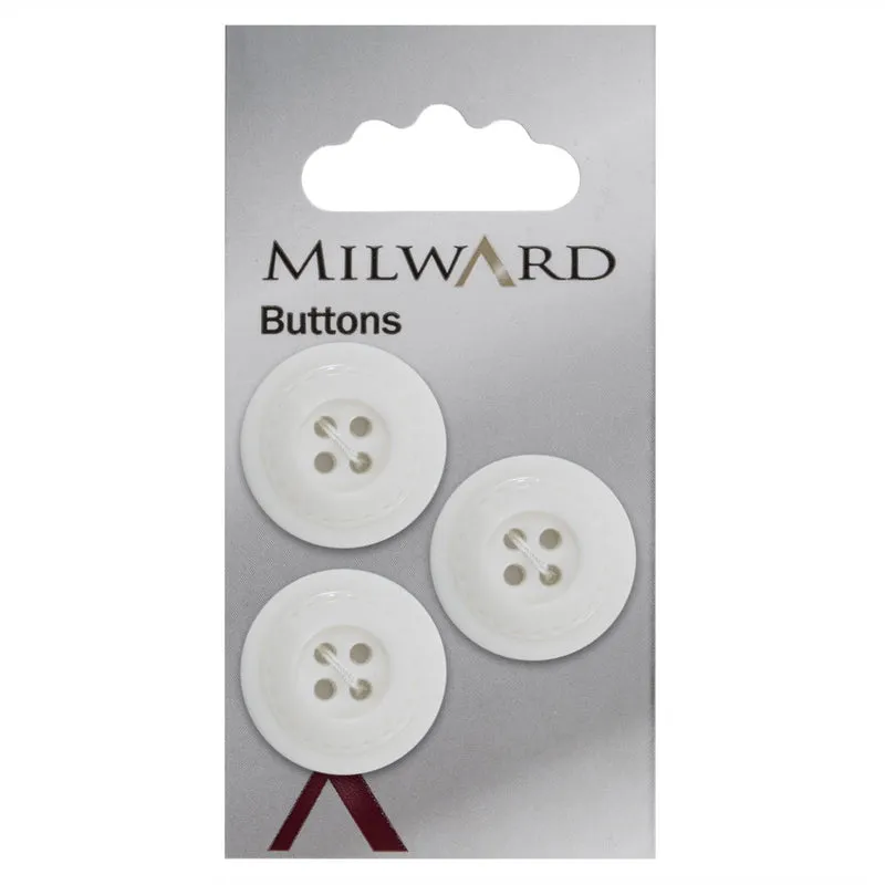 Milward Knoop Wit met Werkje 22mm (3 stuks)