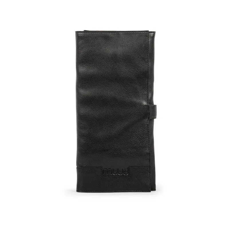MUUD Lucy Black - Handgemaakt leren etui voor breinaalden 30xO43xC15cm