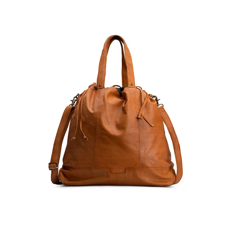 MUUD Lofoten XL Whisky - Handgemaakt leren tas voor diverse projecten 42x52x15cm