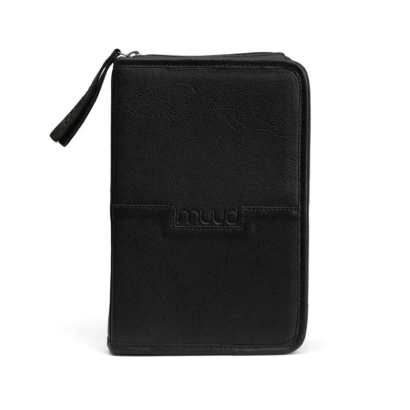 MUUD Effi Black - Handgemaakt leren handwerketuit 22x15x6cm