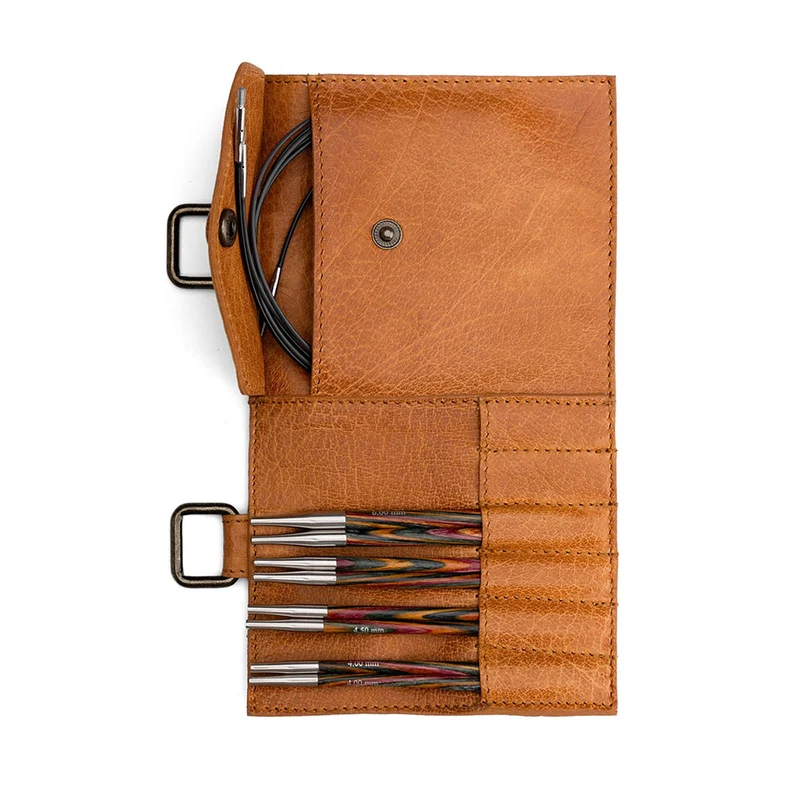 MUUD Carita B Whisky - Handgemaakt leren inleg 14 x 21 cm voor breinaaldenpunten