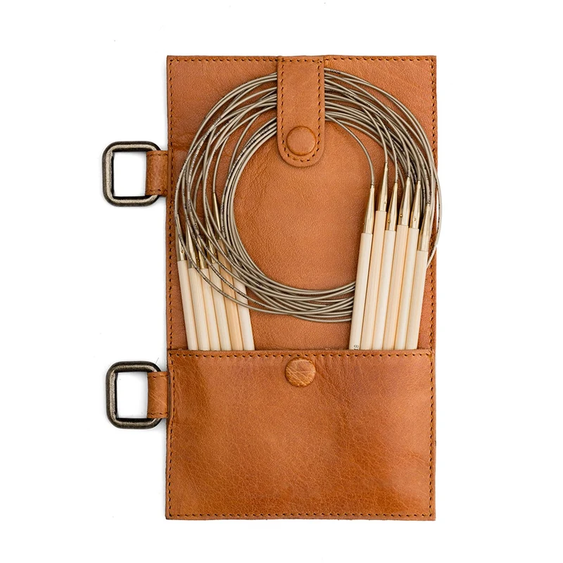 MUUD Carita A Whisky - Handgemaakt leren inleg 14 x 21 cm voor sokkennaalden