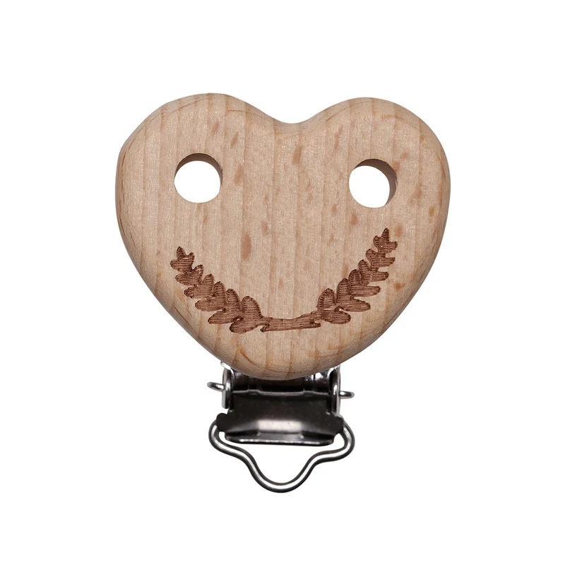 Go Handmade Houten Speenclip Hart