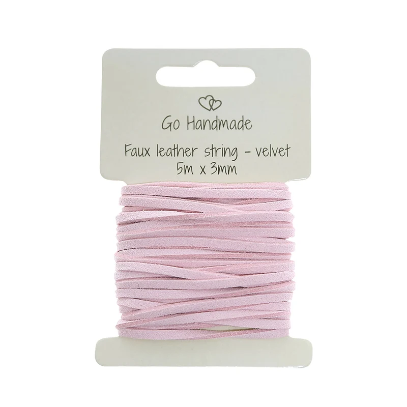 Go Handmade Velvet Koord 5 m x 3 mm 57 Lichtroze