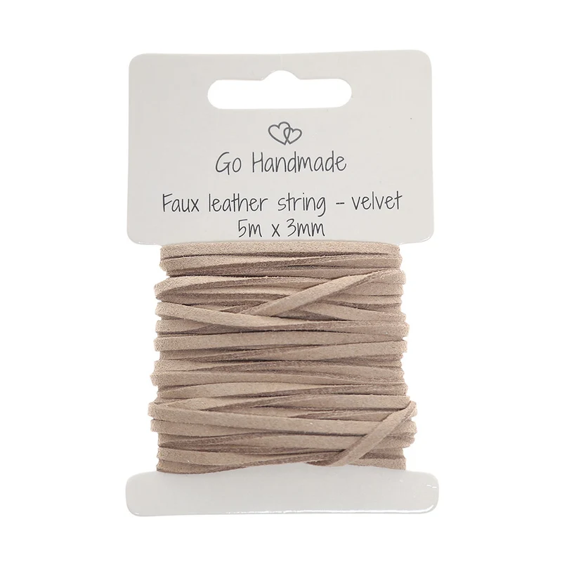 Go Handmade Velvet Koord 5m x 3mm 55 Beige