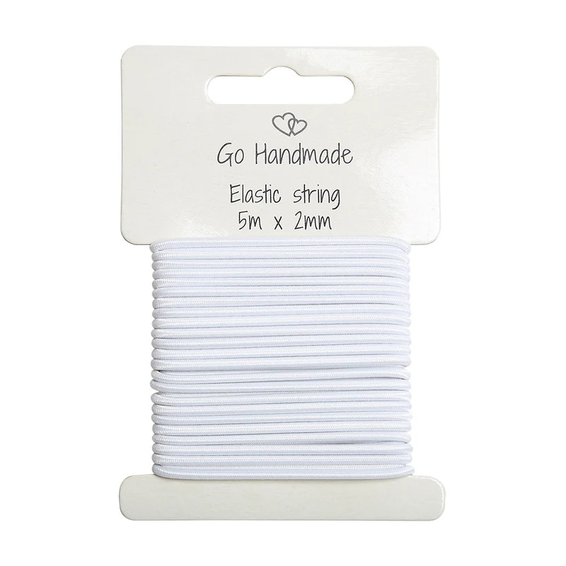 Go Handmade Elastisch Koord 5m x 2mm White