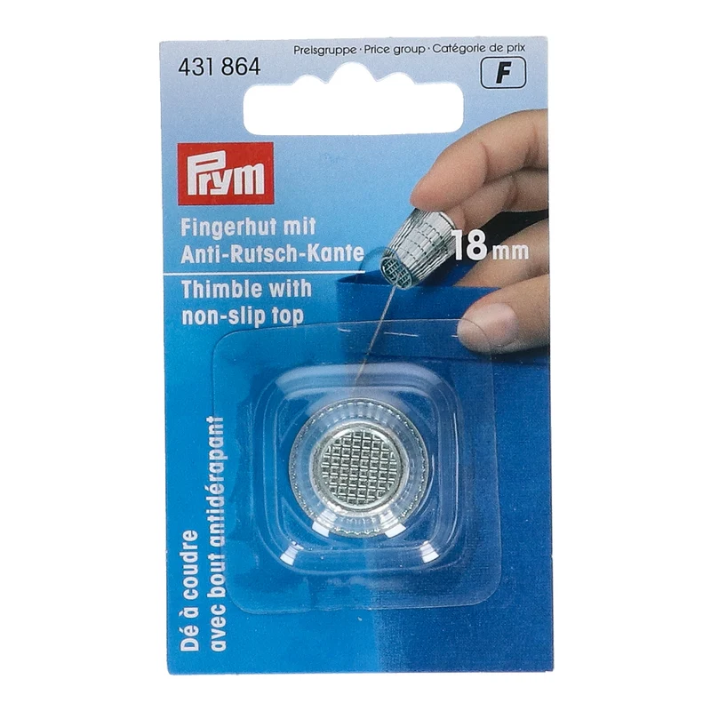 Prym Vingerhoed Zinkdruk Verchroomd Zilver 18mm
