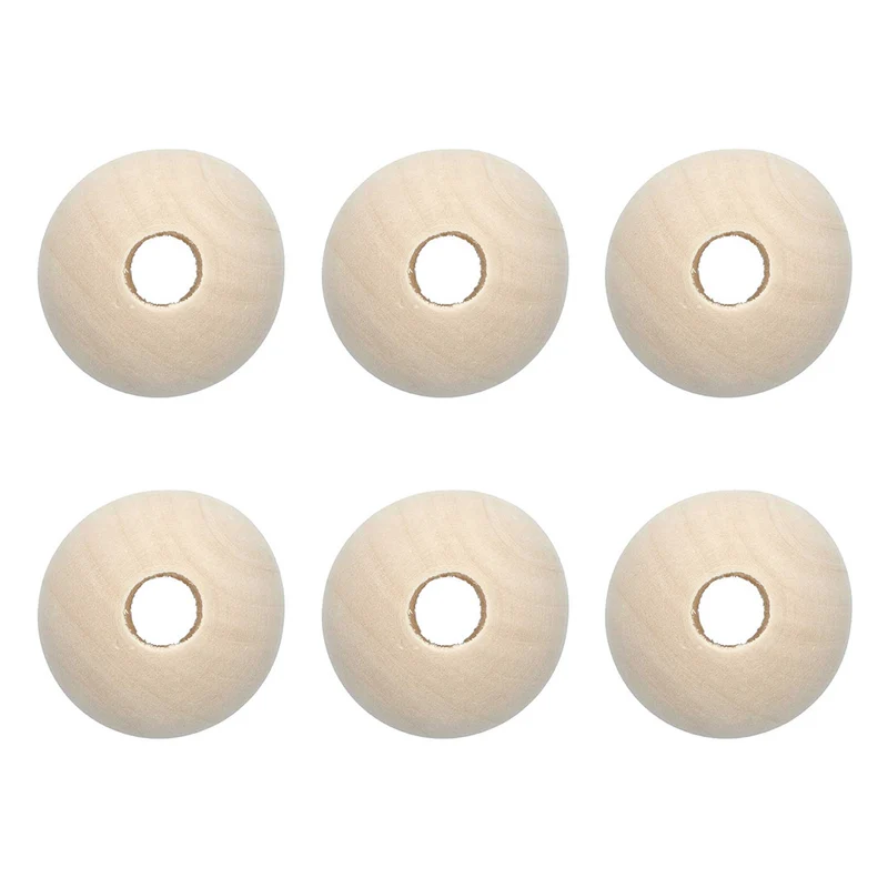 Rico Macramé Houten Kralen 30mm - 6 stuks