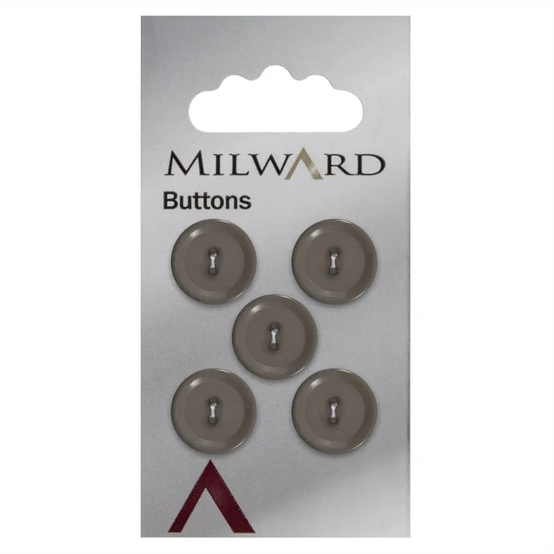 Milward Knoop Glans Grijs 15mm (5 stuks)