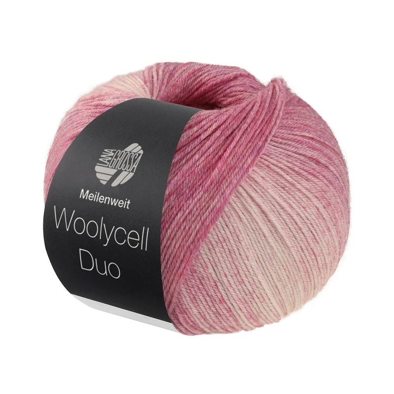 Lana Grossa Woolycell Duo 6002 Violetfuchsia/-lila/Roze