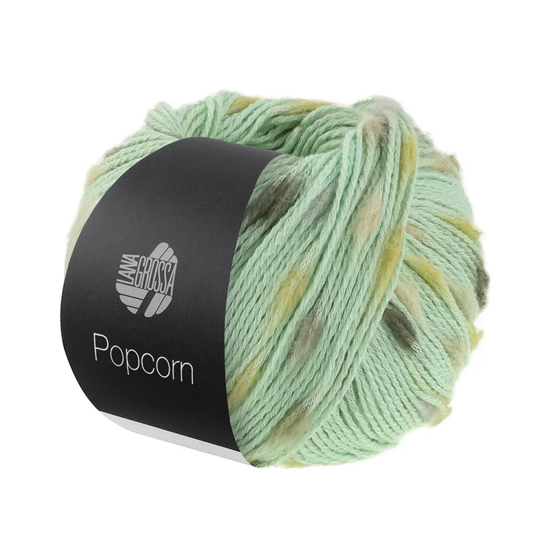 Lana Grossa Popcorn 016 Witgroen/Ruw wit/Zachtgeel/Olijf/Donkergrijs