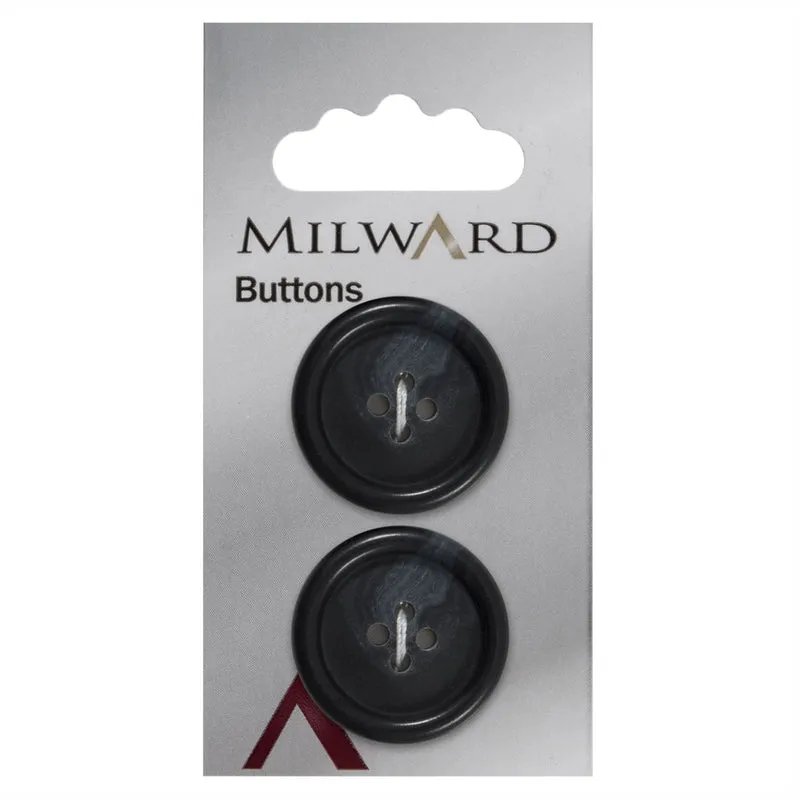Milward Knoop Zwart/Blauw 25mm (2 stuks)