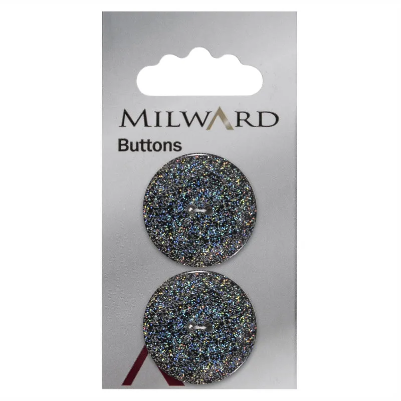 Milward Glitter Knoop 27mm (2 stuks)