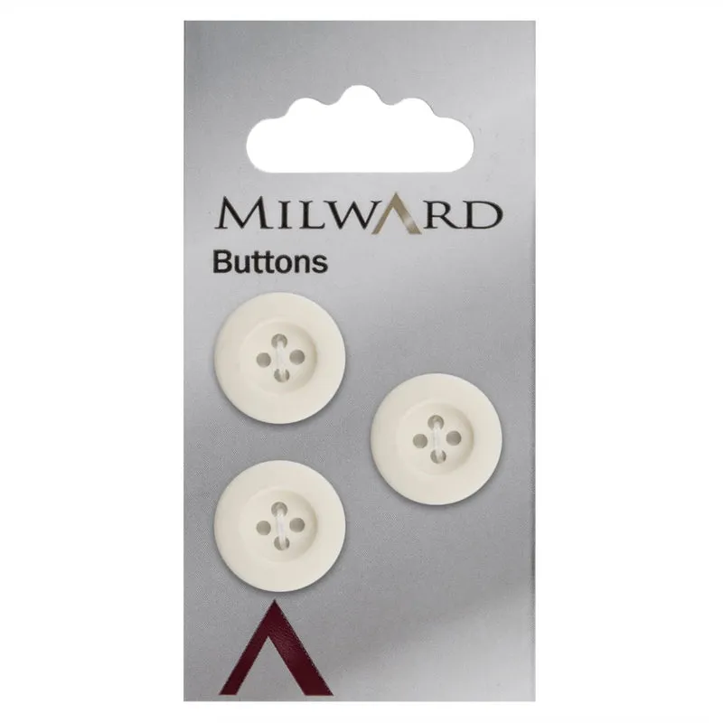 Milward Knoop Mat Wit 17mm (3 stuks)