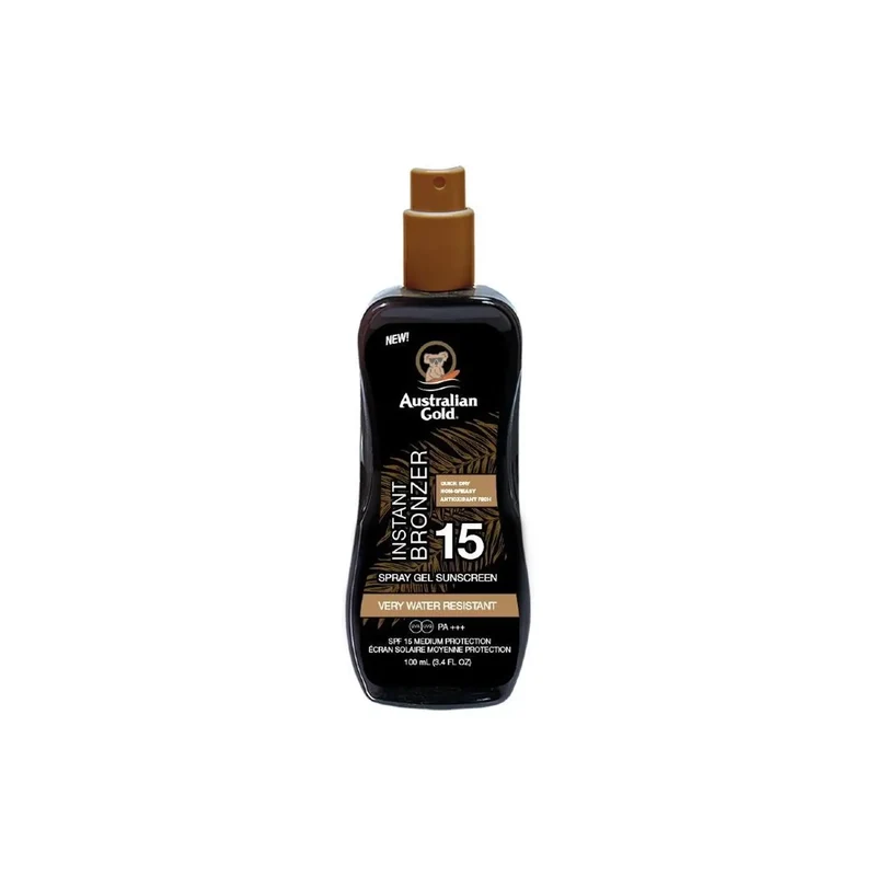 Australian Gold Spray gel met bronzer SPF15