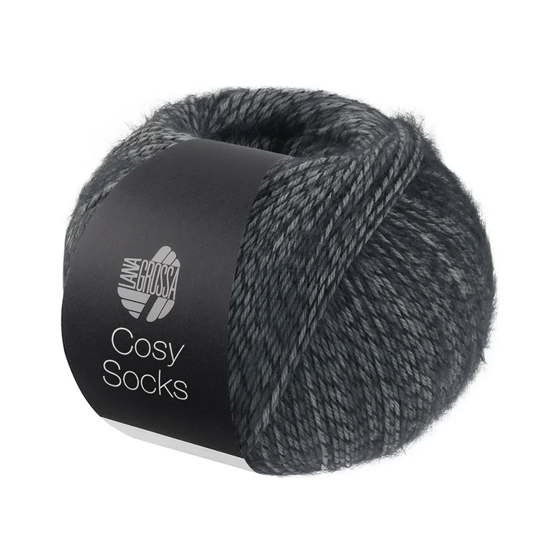 Lana Grossa Cosy Socks 0007 Donkergrijs