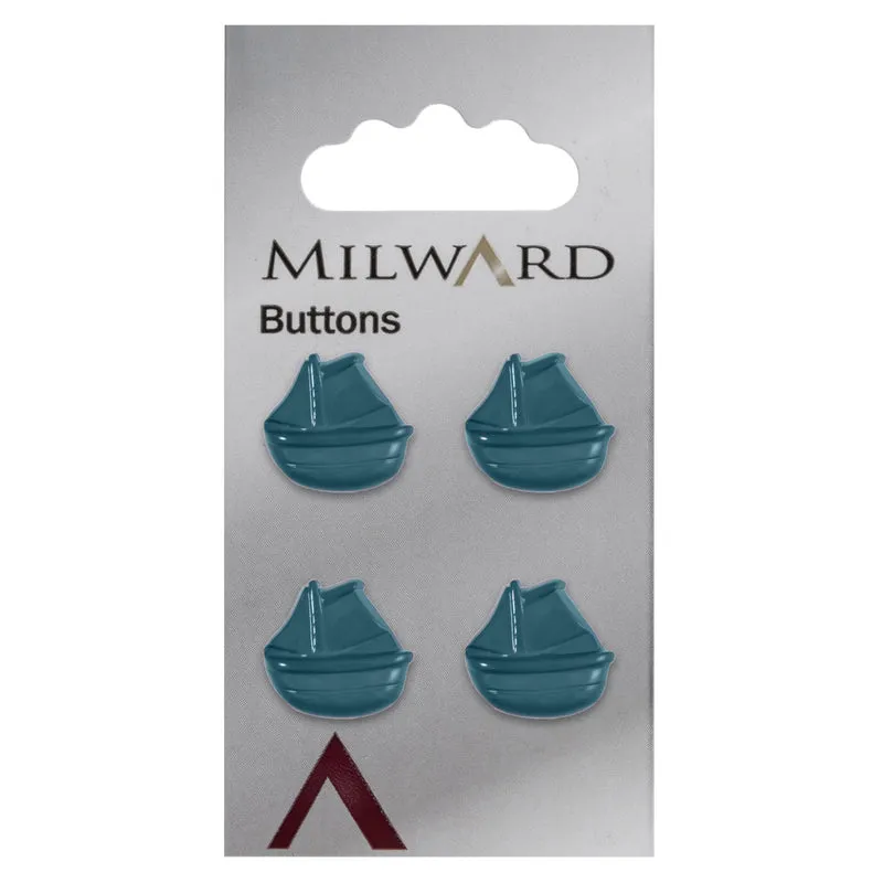 Milward Knoop Zeilbootje Wit/Blauw 14mm (3 stuks)