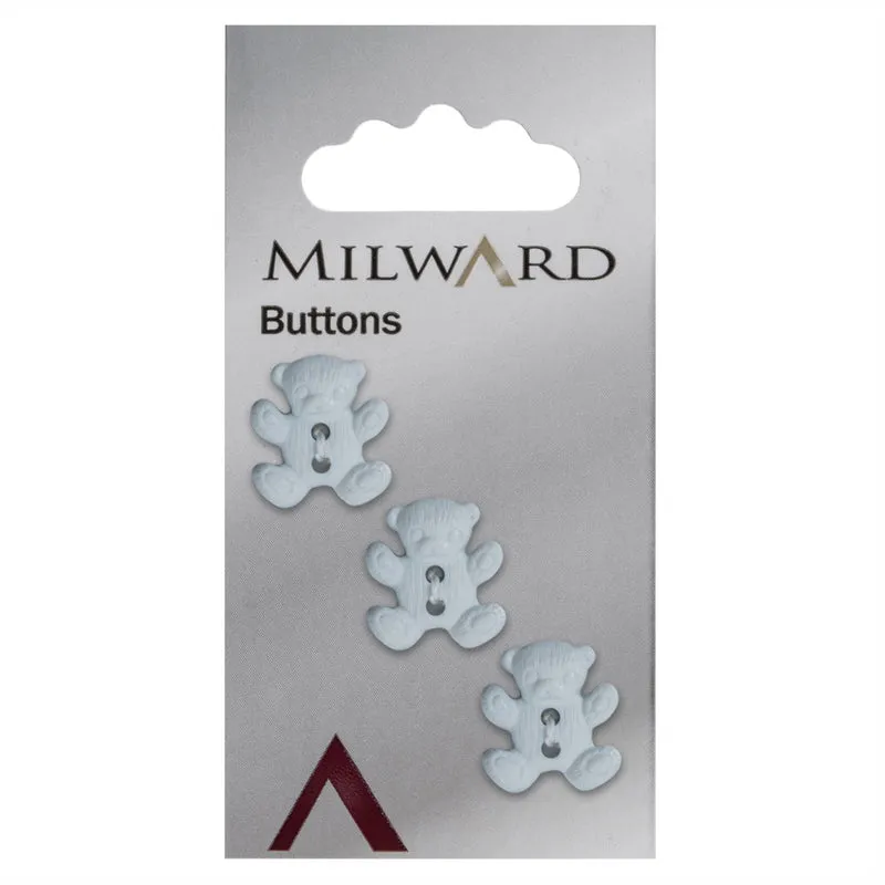 Milward Beer Knoop Blauw 17mm (3 stuks)