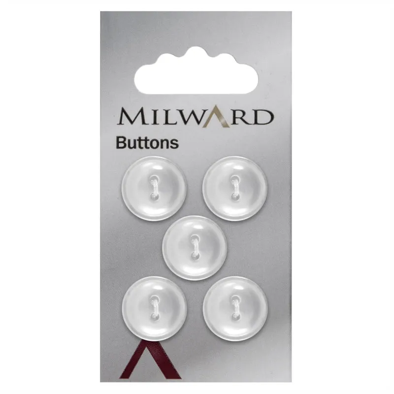 Milward Parelmoer Holle Knoop Wit 16mm (5 stuks)