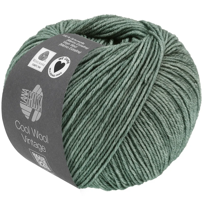 Lana Grossa Cool Wool Vintage 7368 Groengrijs