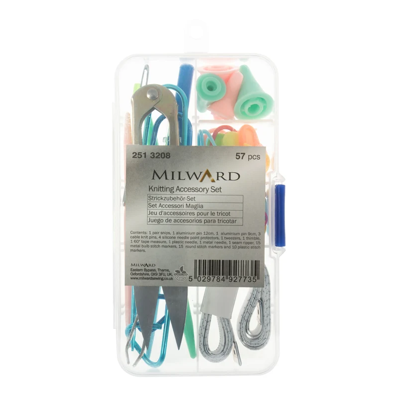 Milward compacte haak- en brei accessoireset 17-delig in opbergbox