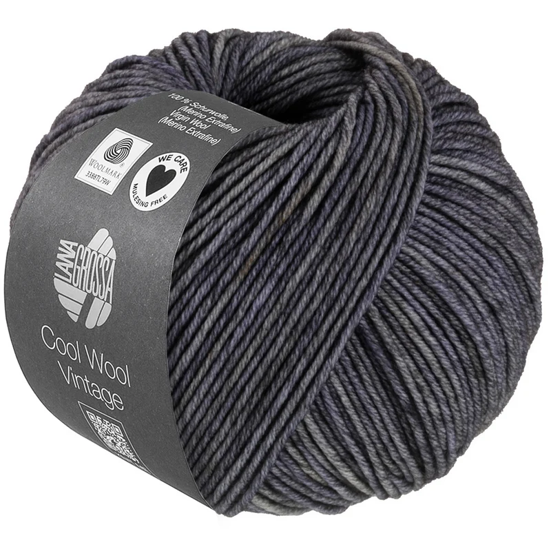 Lana Grossa Cool Wool Vintage 7391 Donkergrijs