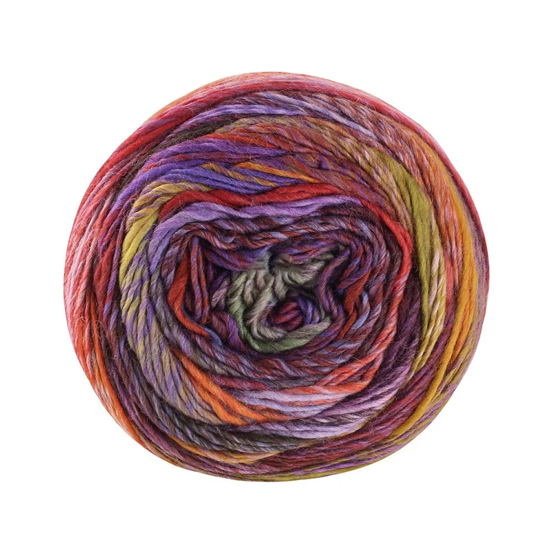 Lana Grossa Colorissimo 214 Bruin-Oranje,Rood-Bruin,Koperrood,Lila-Paars,Aubergine,Grijsgroen,Olijf