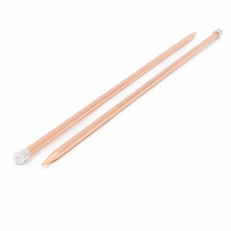 PPY Breinaalden 40 cm 10 mm Geanodiseerd Aluminium Rosegoudkleur