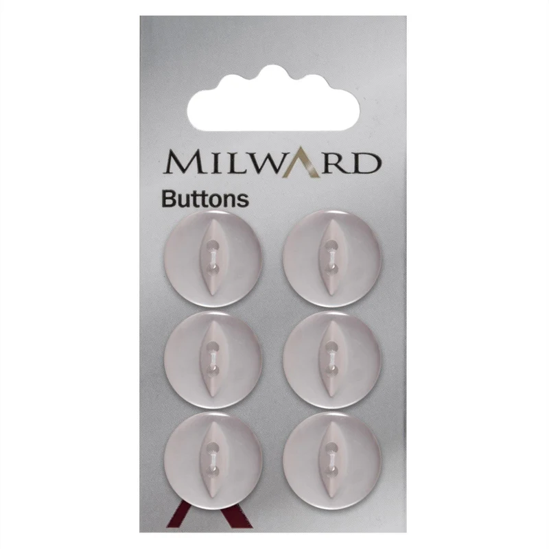 Milward Parelmoer Knoop Lichtroze 16mm (6 stuks)