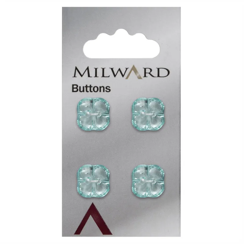 Milward Bloem Knoop Doorschijnend Lichtgroen 15mm (4 stuks)