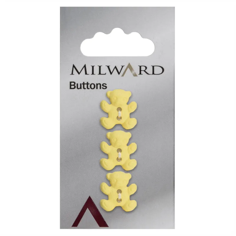 Milward Gele Beer Knoop 17mm (3 stuks)