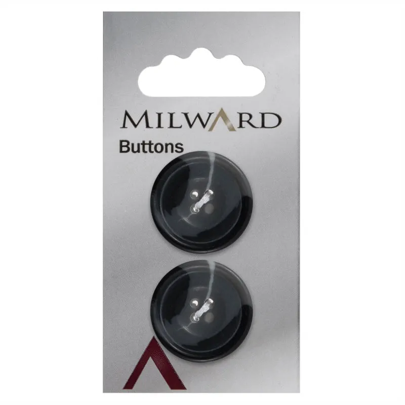 Milward Knoop Mat Zwart/Grijs 25mm (2 stuks)