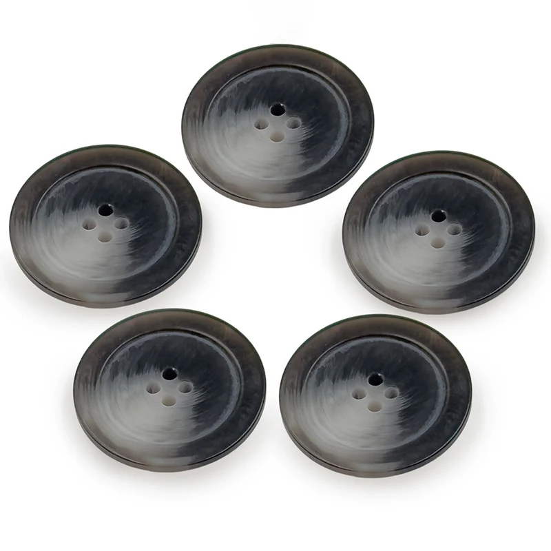 PPY Knopen Mathoorn-Effect Set 5 Stuks 25 mm 2057 Grijs